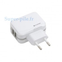 Platinet chargeur secteur 3,4Ah pour 2 USB