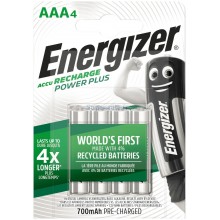 Blister de 4 piles rechargeables AAA 700mAh Energizer