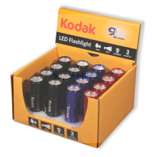 KODAK PRESENTOIR DE 16 TORCHES ALUMINIUM 9 LEDS + 3AAA