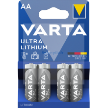 Blister de 4 piles lithium Varta AA