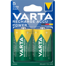 Piles rechargeables HR20 – D 3000 Mah prêtes à l'emploi (blister de 2)