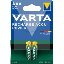 Piles rechargeables HR3 -AAA 800 Mah prêtes à l'emploi (blister de 2)