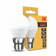 Kodak ampoule LED Sphérique B22 5W 2700°K
