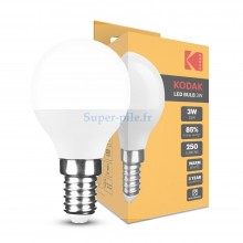 Kodak ampoule LED sphérique G45 3W E14 2700°K