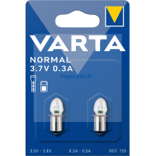 Blister de 2 ampoules Argon lisses 3,7V 0,3A