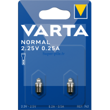 Blister de 2 ampoules Argon à vis 2,25V - 0,25A