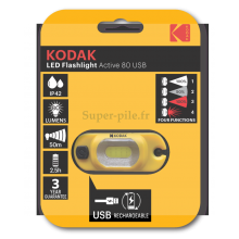 Kodak Lampe frontale rechargeable 80lm
